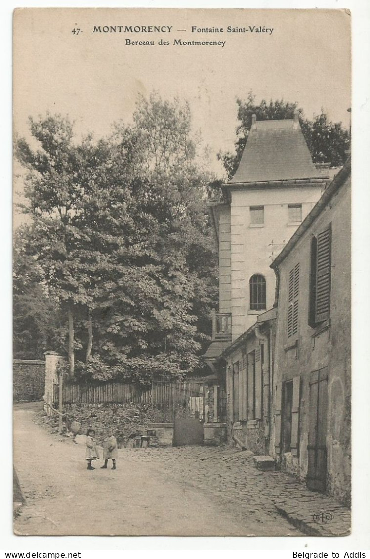 France Montmorency Postcard Oude Postkaart Carte Postale CPA 1913 Fontaine Saint Valéry - Montmorency