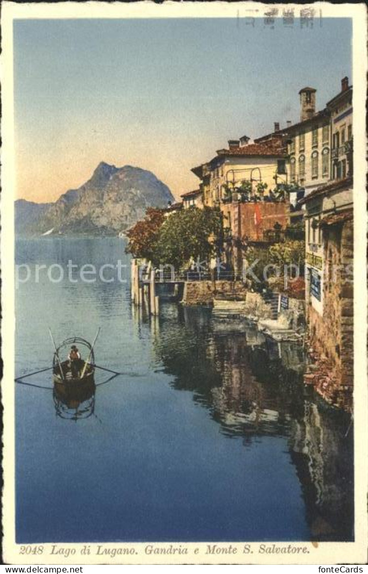 11665704 Gandria Lago Di Lugano Haeuser Am Lago E Monte S. Salvatore Boot Gandri - Autres & Non Classés