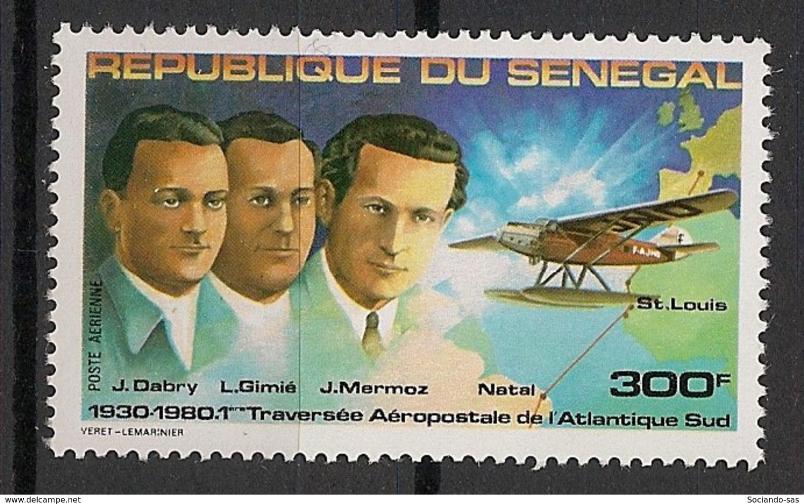 SENEGAL - 1980 - Poste Aérienne PA N°YT. 164 - Mermoz - Neuf Luxe ** / MNH / Postfrisch - Senegal (1960-...)