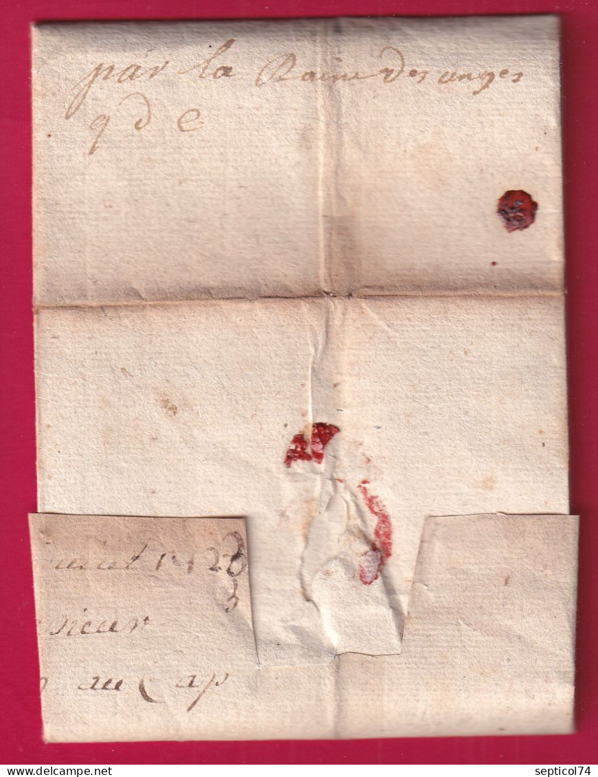 LETTRE DE BOIS DE LANCE ST DOMINGUE HAITI 1723 POUR BORDEAUX MENTION BATEAUX BAIN DES ANGES AU DOS LETTRE - Maritieme Post