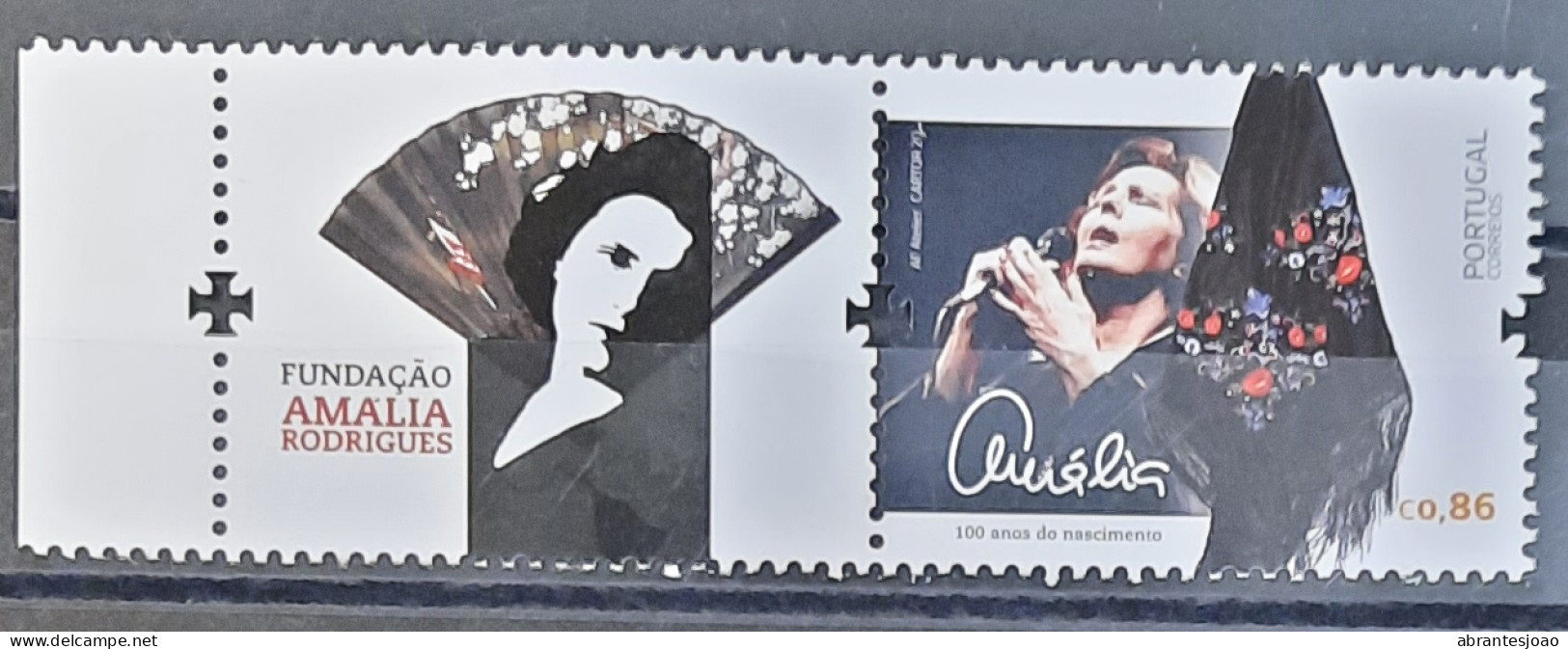 2020 - Portugal - MNH - Amalia Rodrigues - The Diva Of Fado - 2 Stamps + 1 Corporate Stamp - Neufs