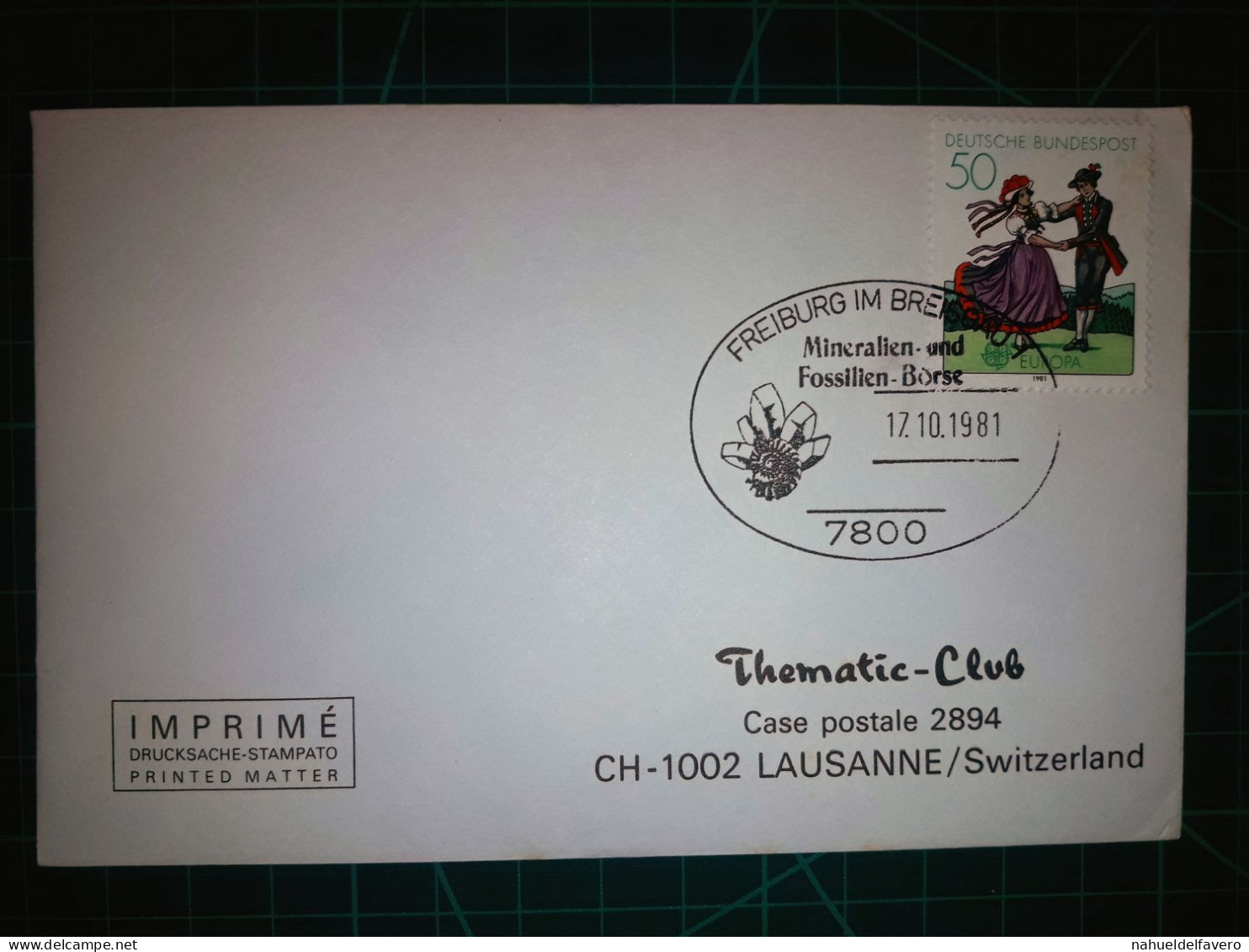 ALLEMAGNE (DDR); Enveloppe Commémorative Du "Thematic-CLub" Avec Cachet Spécial Et Timbre-poste Coloré. Années 1980. - 1981-1990