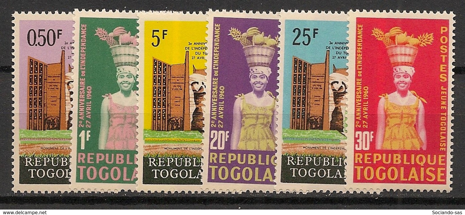 TOGO - 1962 - N°YT. 355 à 360 - Indépendance - Neuf Luxe ** / MNH / Postfrisch - Togo (1960-...)