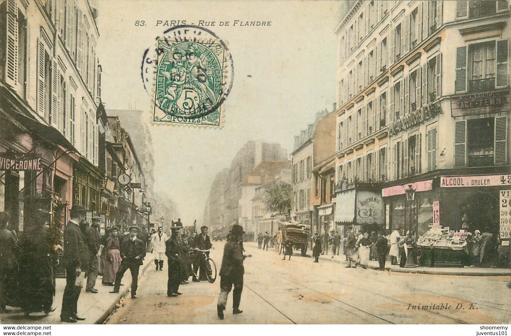 CPA Paris-Rue De Flandre-83-Timbre       L1812 - Autres & Non Classés