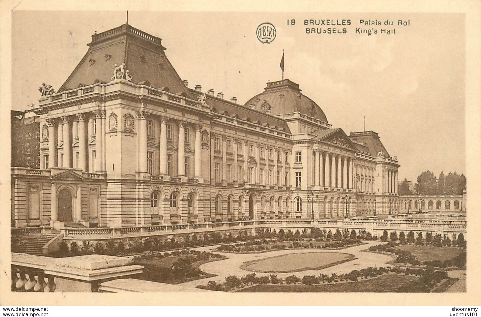 CPA Bruxelles-Palais Du Roi-Timbre      L2220 - Monumenten, Gebouwen