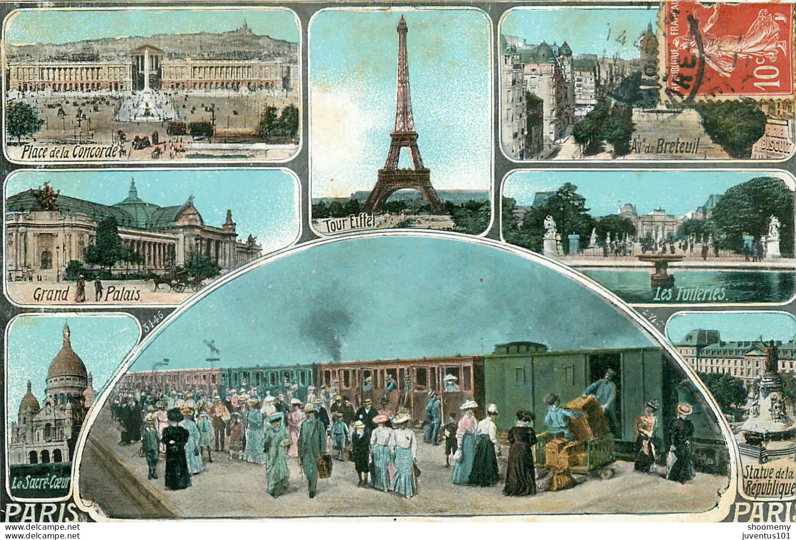 CPA Paris-Multivues-Timbre      L2236 - Mehransichten, Panoramakarten