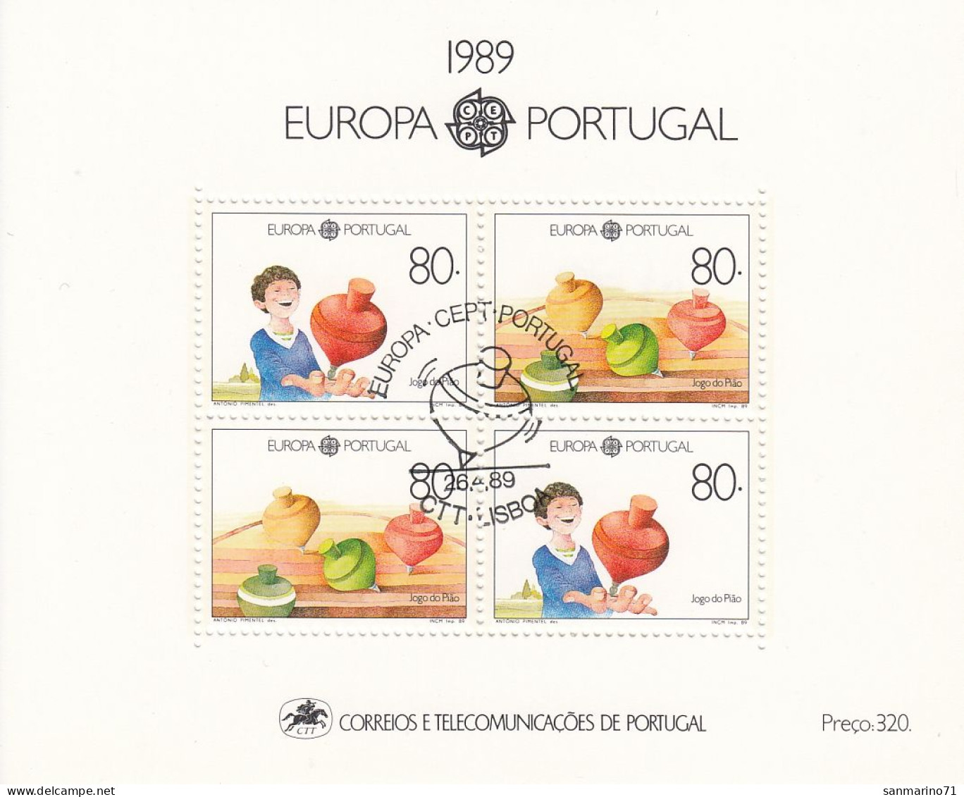 PORTUGAL Block 64,used - 1989