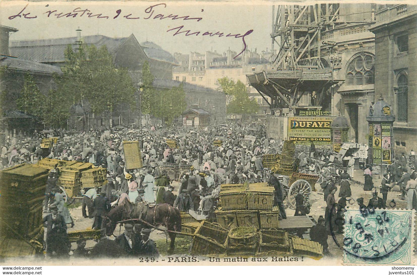 CPA Paris-Un Matin Aux Halles-249-Timbre      L2236 - Autres & Non Classés