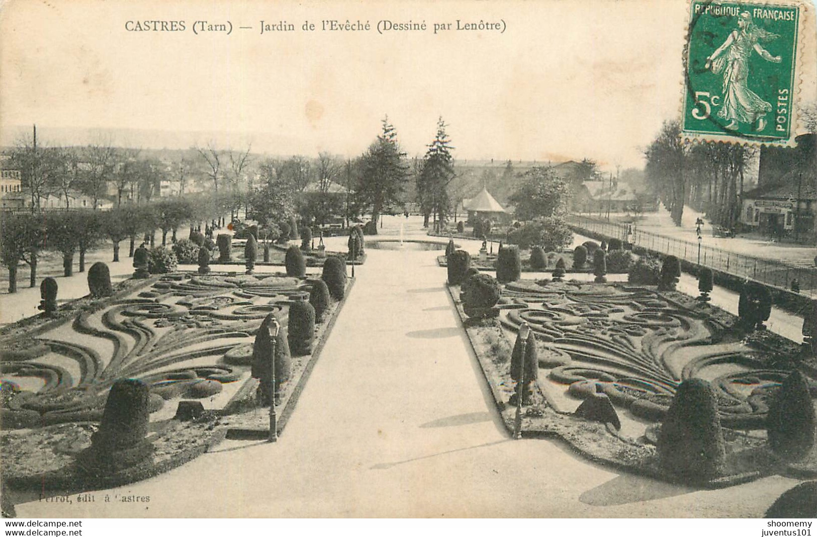 CPA Castres-Jardin De L'évêché-Timbre   L1584 - Castres