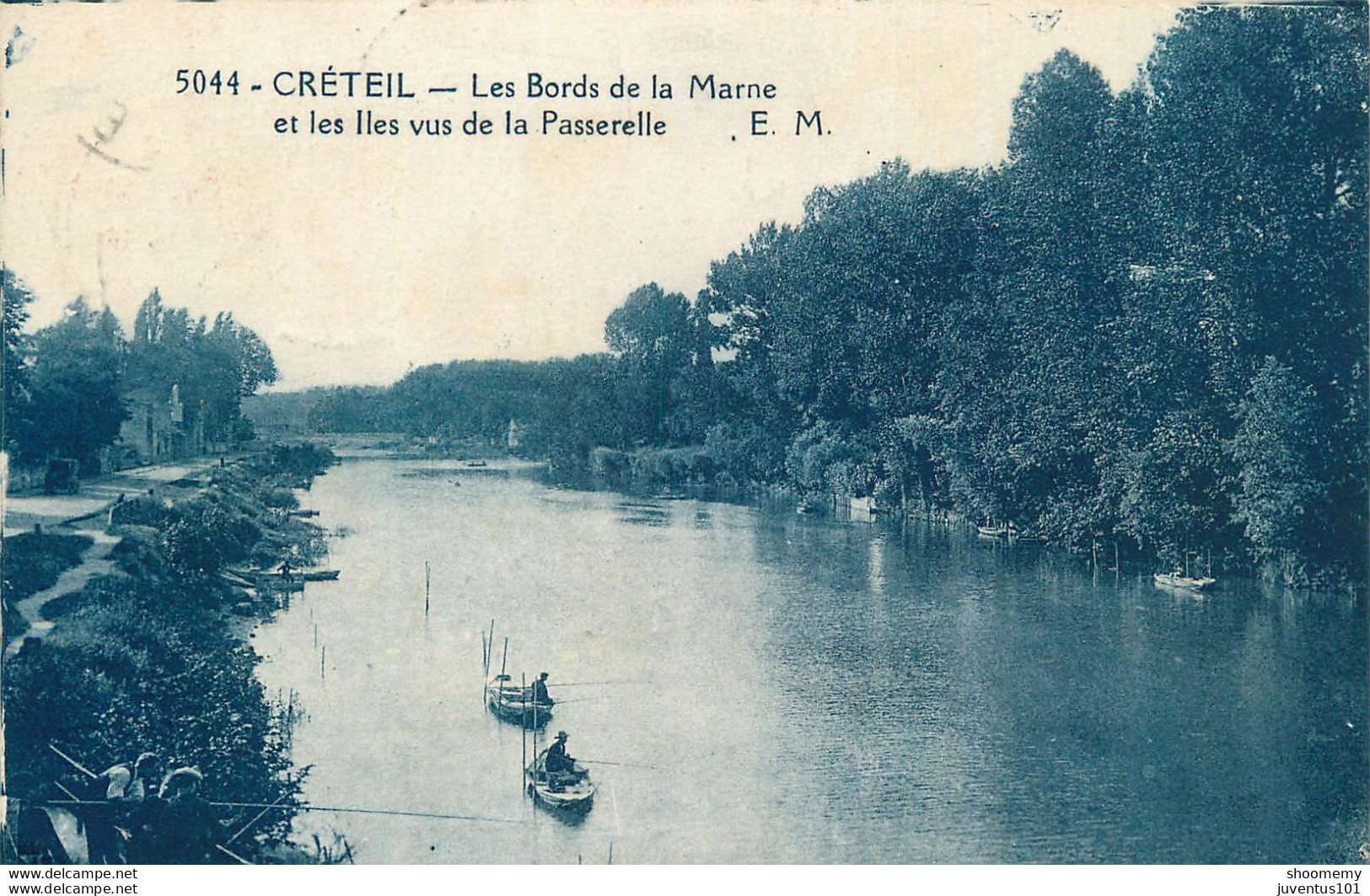 CPA Créteil-Les Bords De La Marne Et Les Iles Vus De La Passerelle-Timbre     L1587 - Creteil