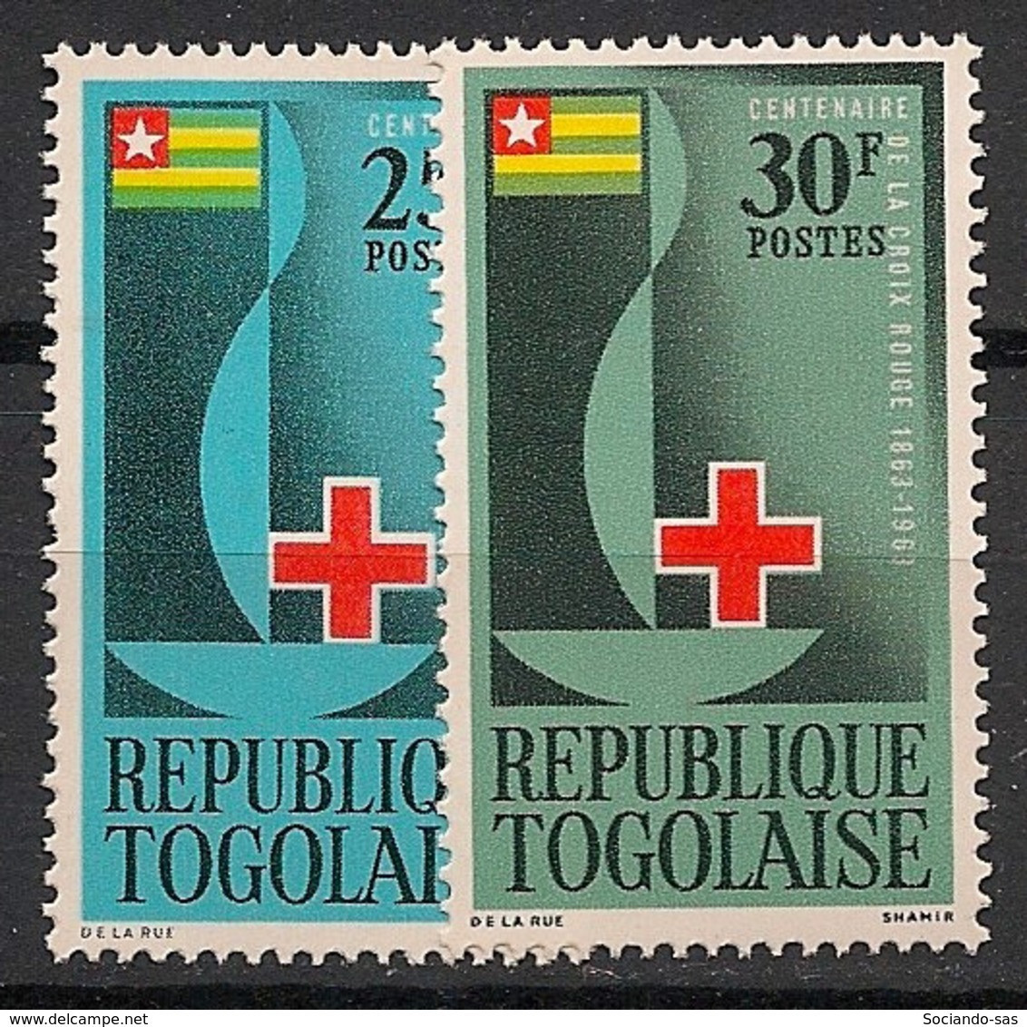 TOGO - 1963 - N°YT. 385 à 386 - Croix Rouge - Neuf Luxe ** / MNH / Postfrisch - Togo (1960-...)