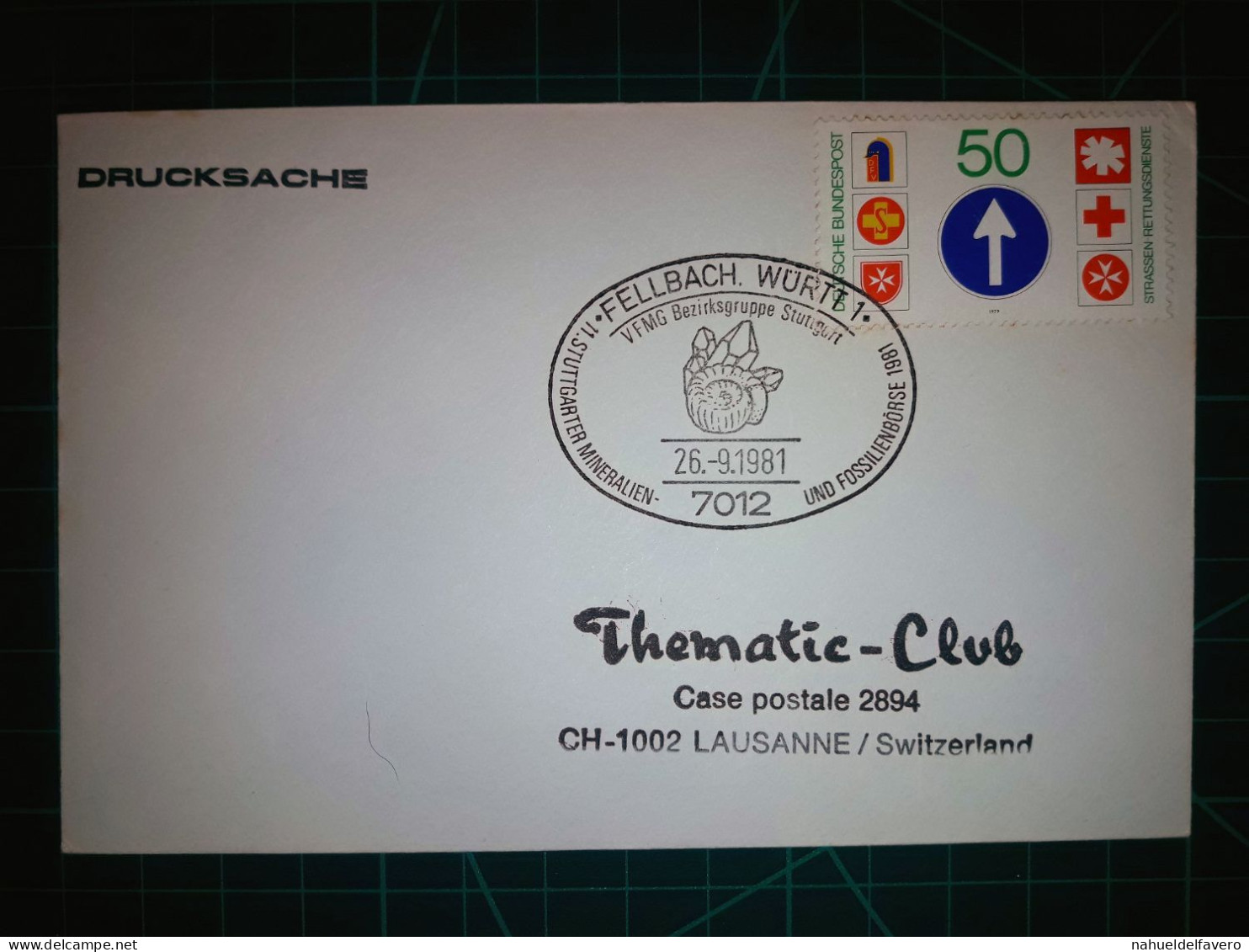 ALLEMAGNE (DDR); Enveloppe Commémorative Du "Thematic-CLub" Avec Cachet Spécial Et Timbre-poste Coloré. Années 1980. - 1981-1990