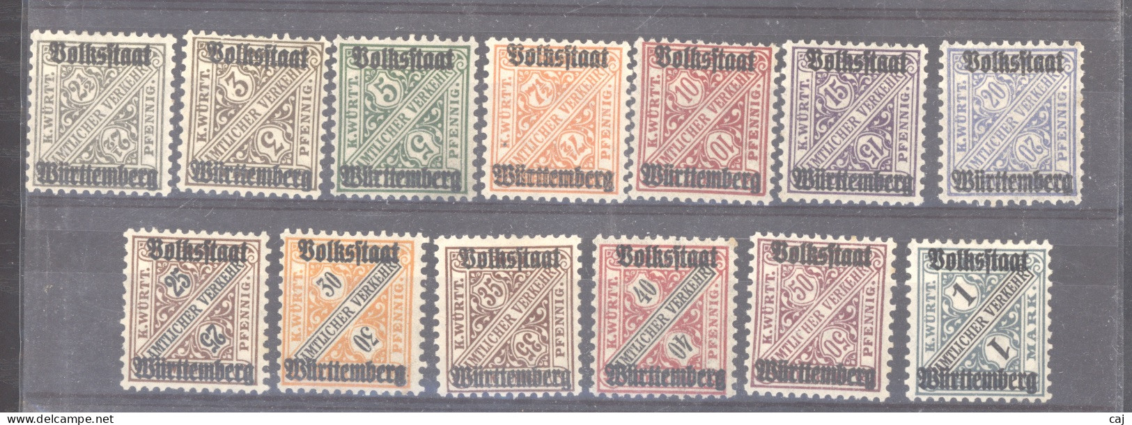 Wurtemberg  -  Service  :  Mi  258-70  * - Mint