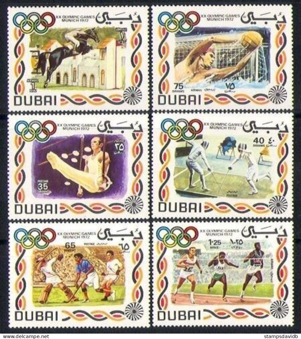 1972 Dubai 410-415 1972 Olympic Games In Munich 8,00 € - Sommer 1972: München
