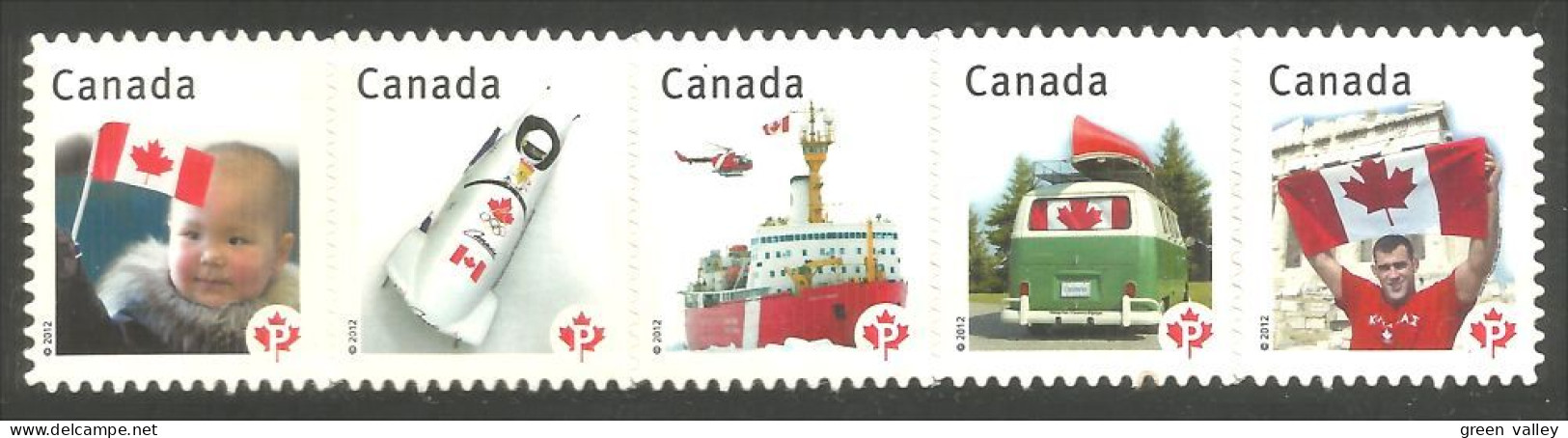 Canada Pride Hélicoptère Bobsleigh Autobus Bus Se-tenant Annual Collection Annuelle MNH ** Neuf SC (C25-03i) - Nuovi