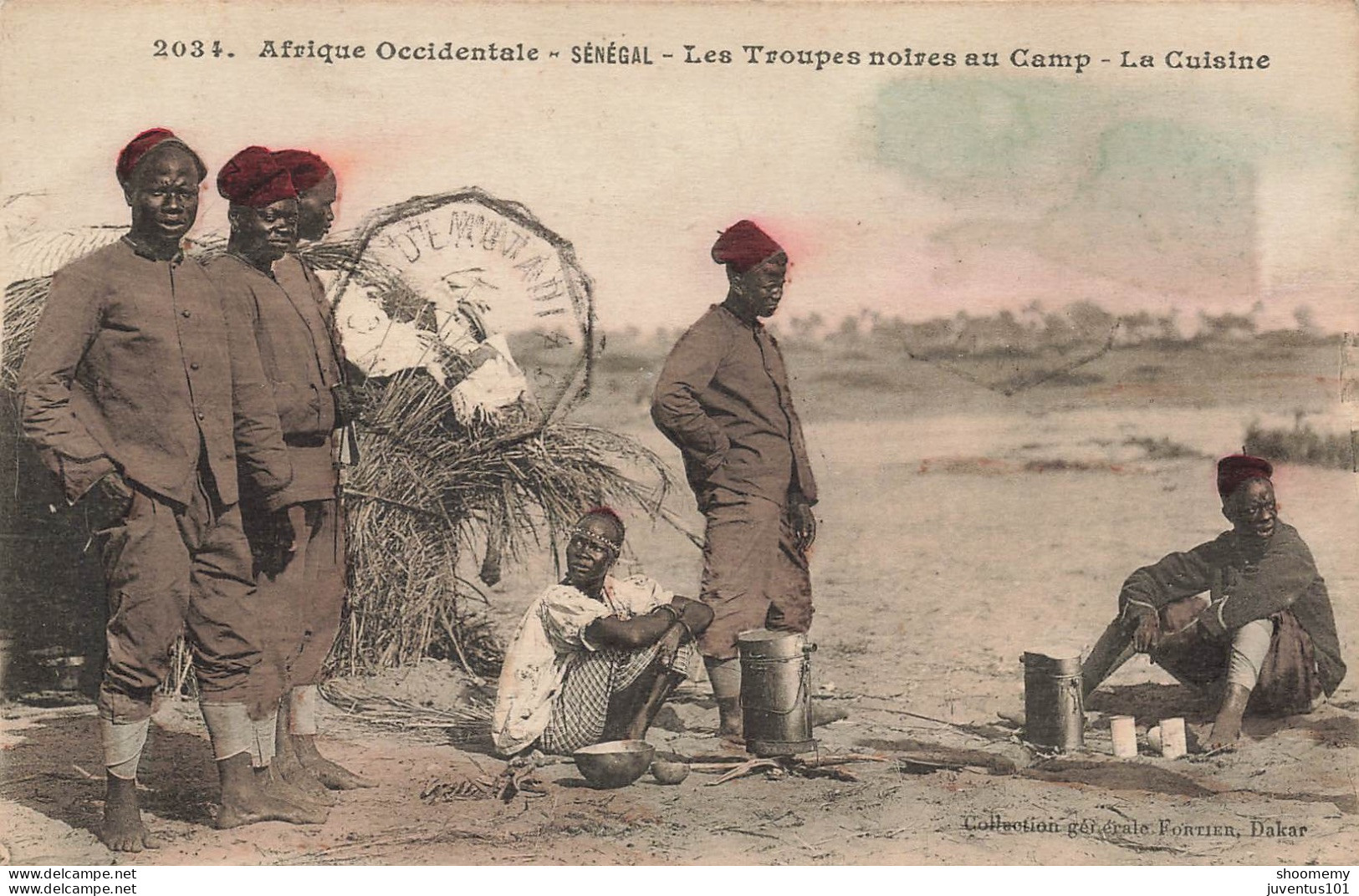CPA Sénégal-Les Troupes Noires Au Camp-La Cuisine-2034-TRES RARE En Couleurs      L2452 - Sénégal