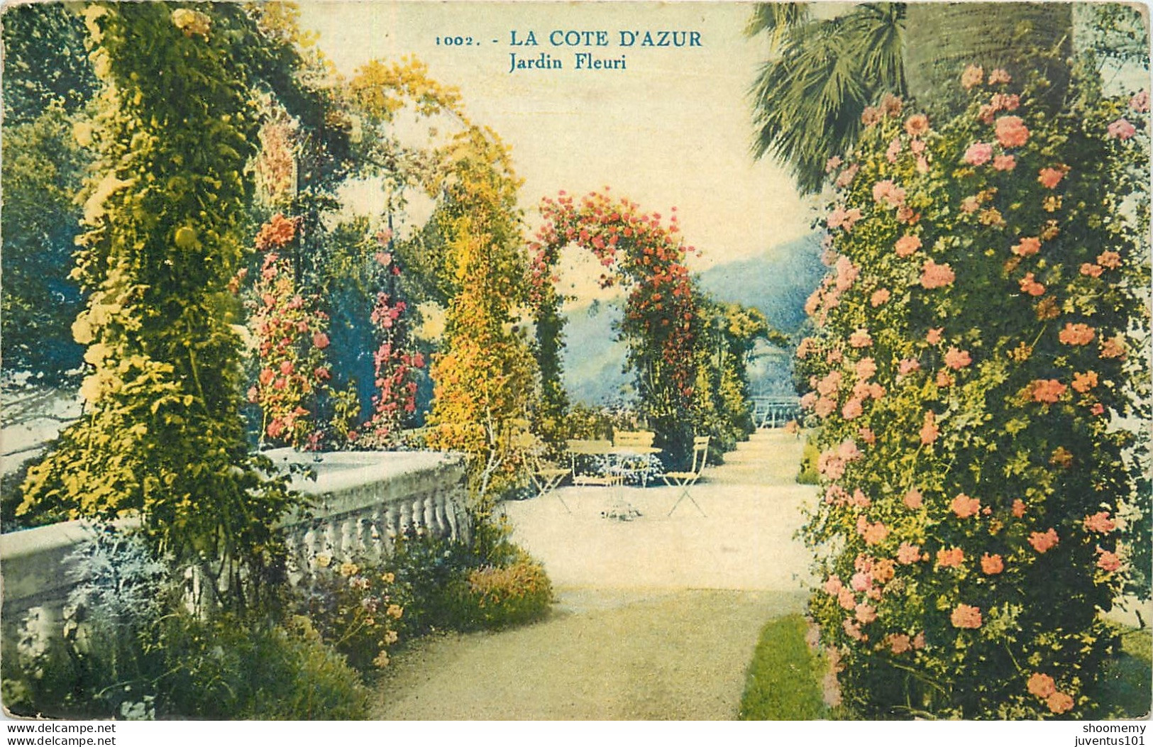 CPA La Côte D'Azur-Jardin Fleuri-Timbre    L1161 - Provence-Alpes-Côte D'Azur
