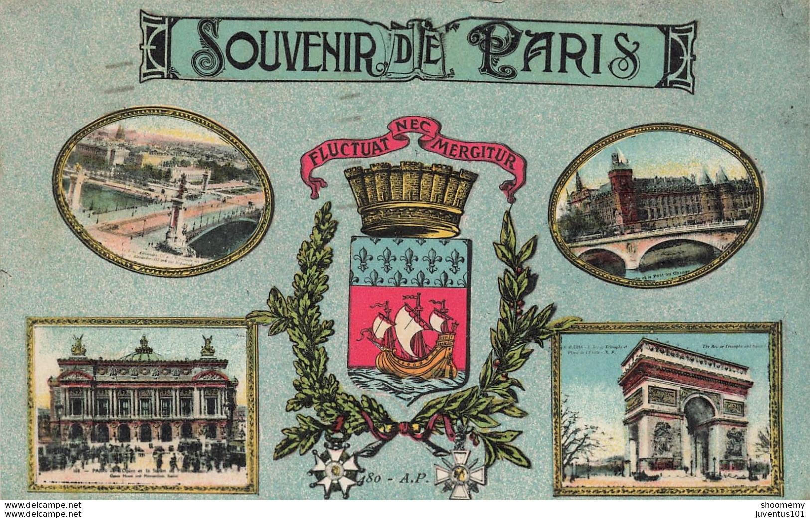 CPA Paris-Multivues-Timbre      L2425 - Mehransichten, Panoramakarten
