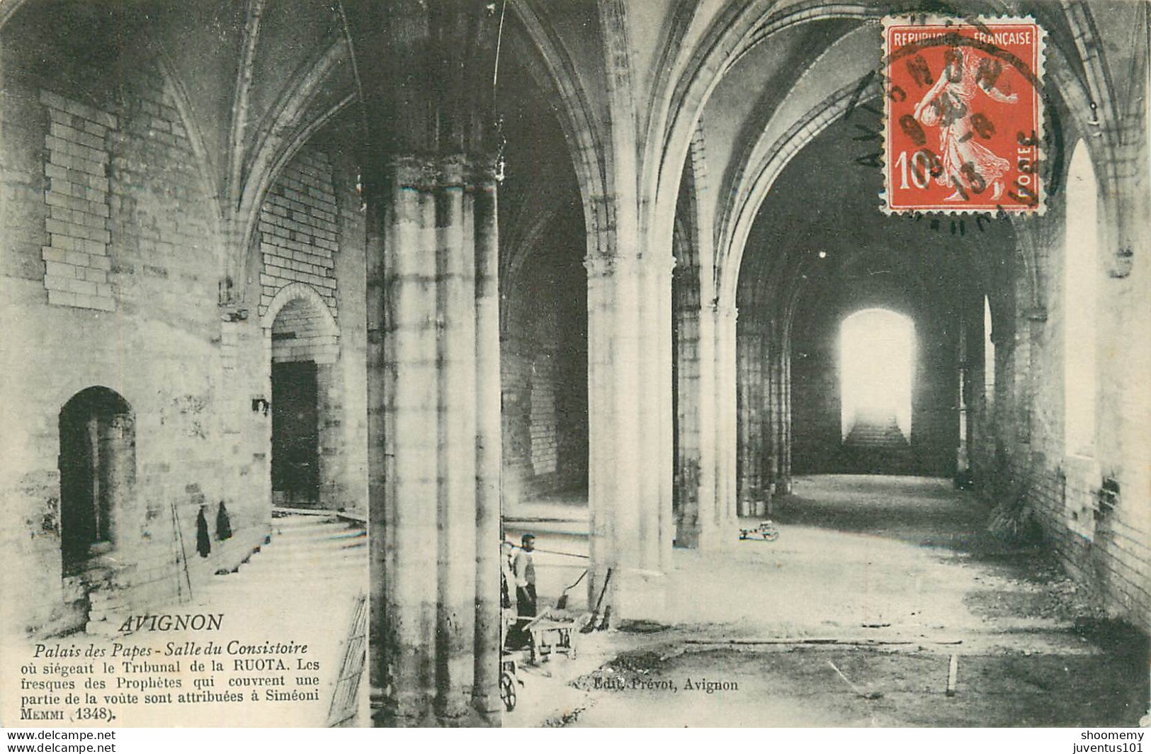 CPA Avignon-Palais Des Papes-Timbre       L1278 - Avignon (Palais & Pont)