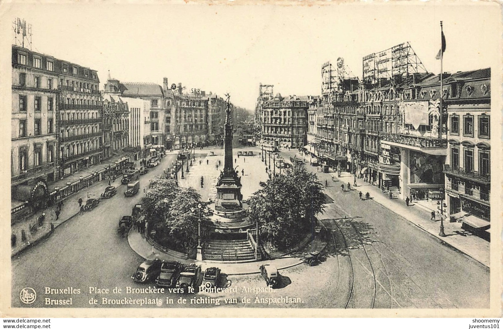 CPA Bruxelles-Place De Brouckère Vers Le Boulevard Anspach     L2423 - Marktpleinen, Pleinen