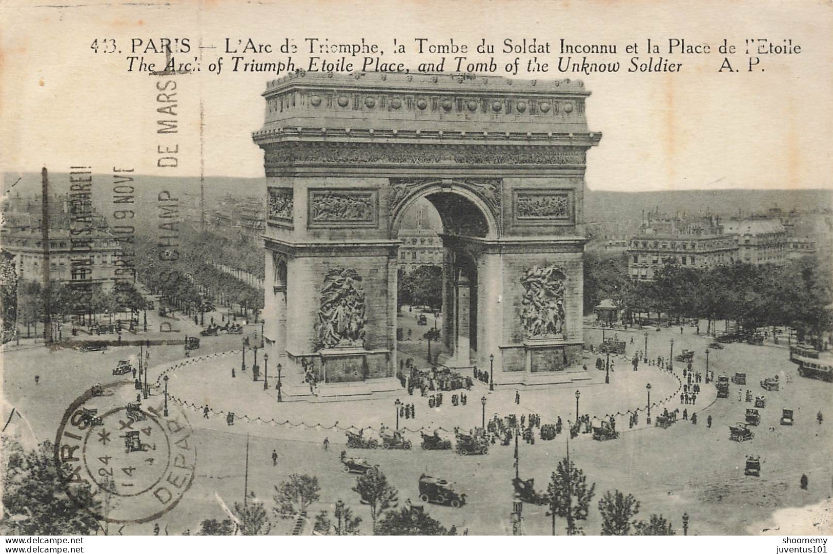 CPA Paris-Arc De Triomphe-413     L2424 - Triumphbogen