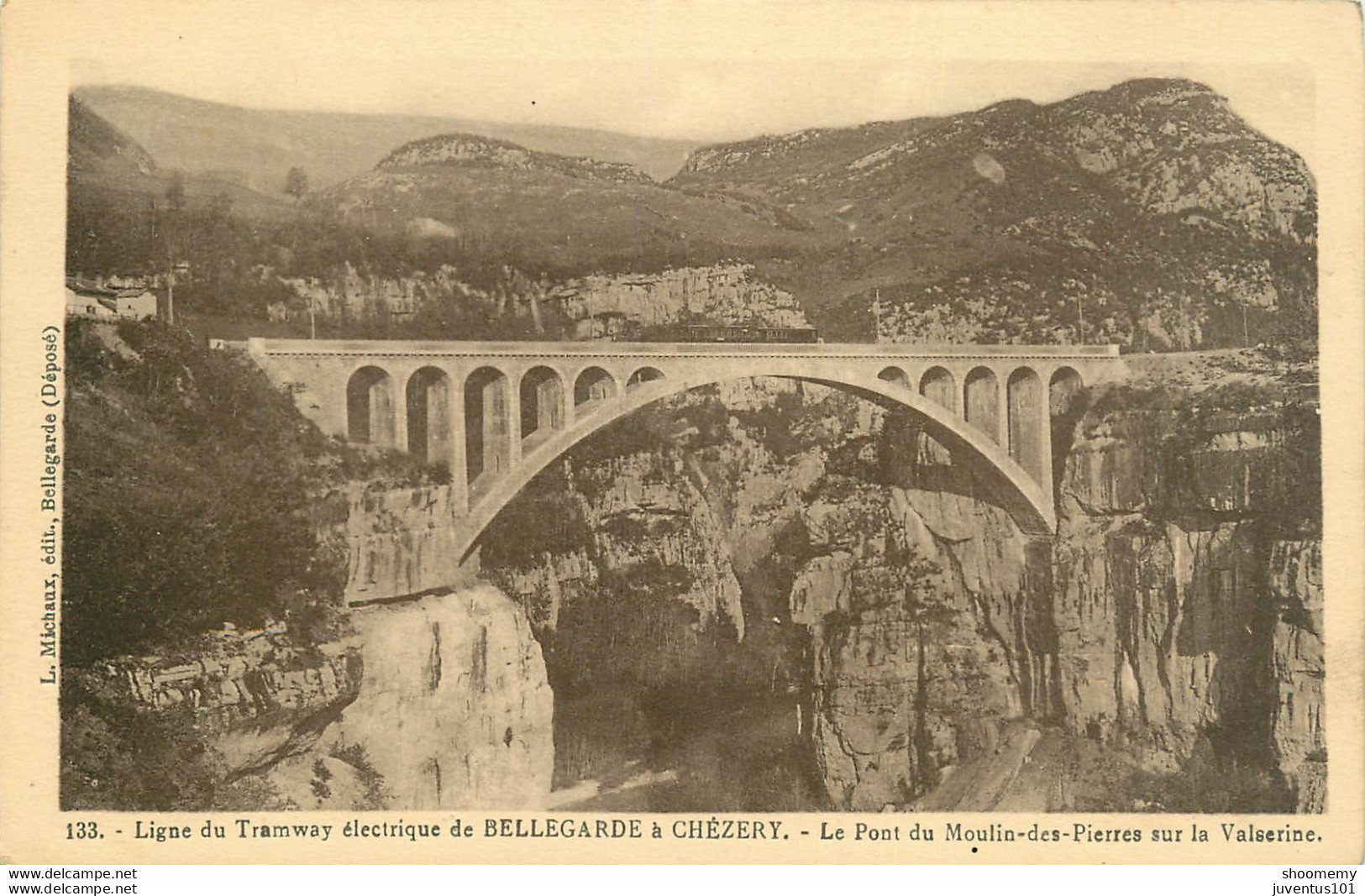 CPA Ligne Du Tramway De Bellegarde à Chézery-Le Pont Du Moulin Des Pierres      L1607 - Bellegarde-sur-Valserine