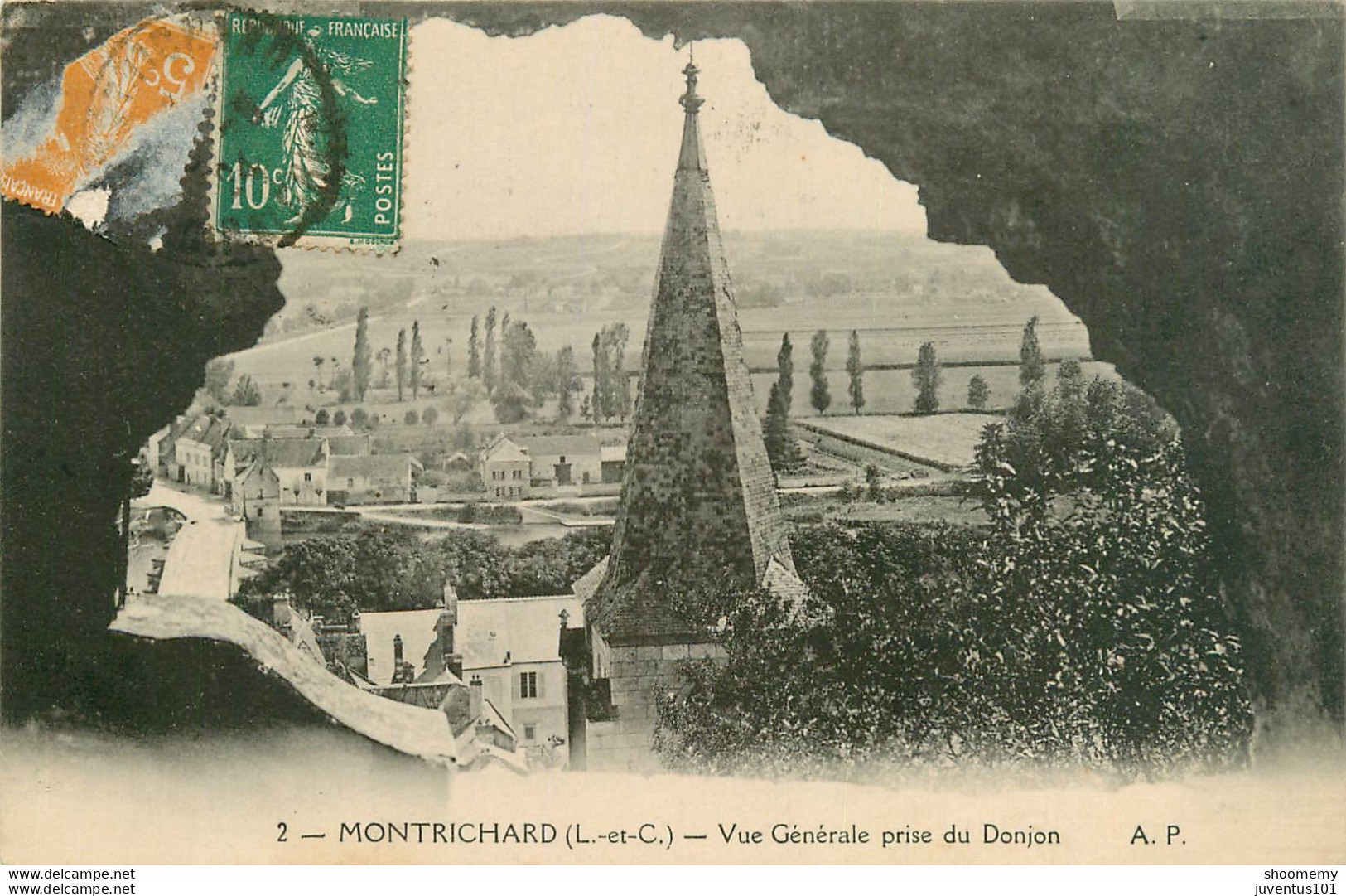 CPA Montrichard-Vue Générale Prise Du Donjon-Timbre      L1607 - Montrichard