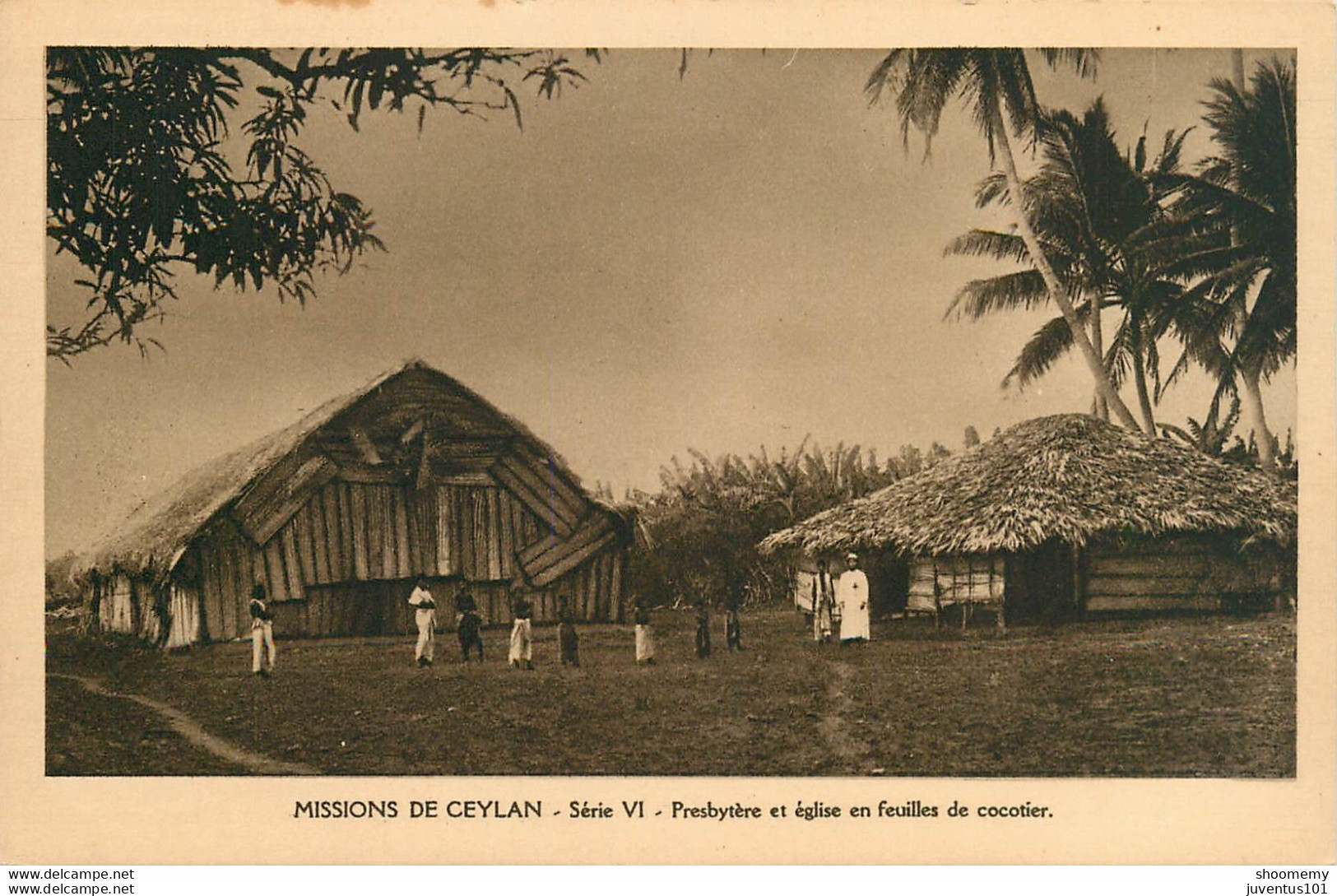 CPA Missions De Ceylan-Presbytère Et église En Feuilles De Cocotier     L1430 - Sri Lanka (Ceylon)
