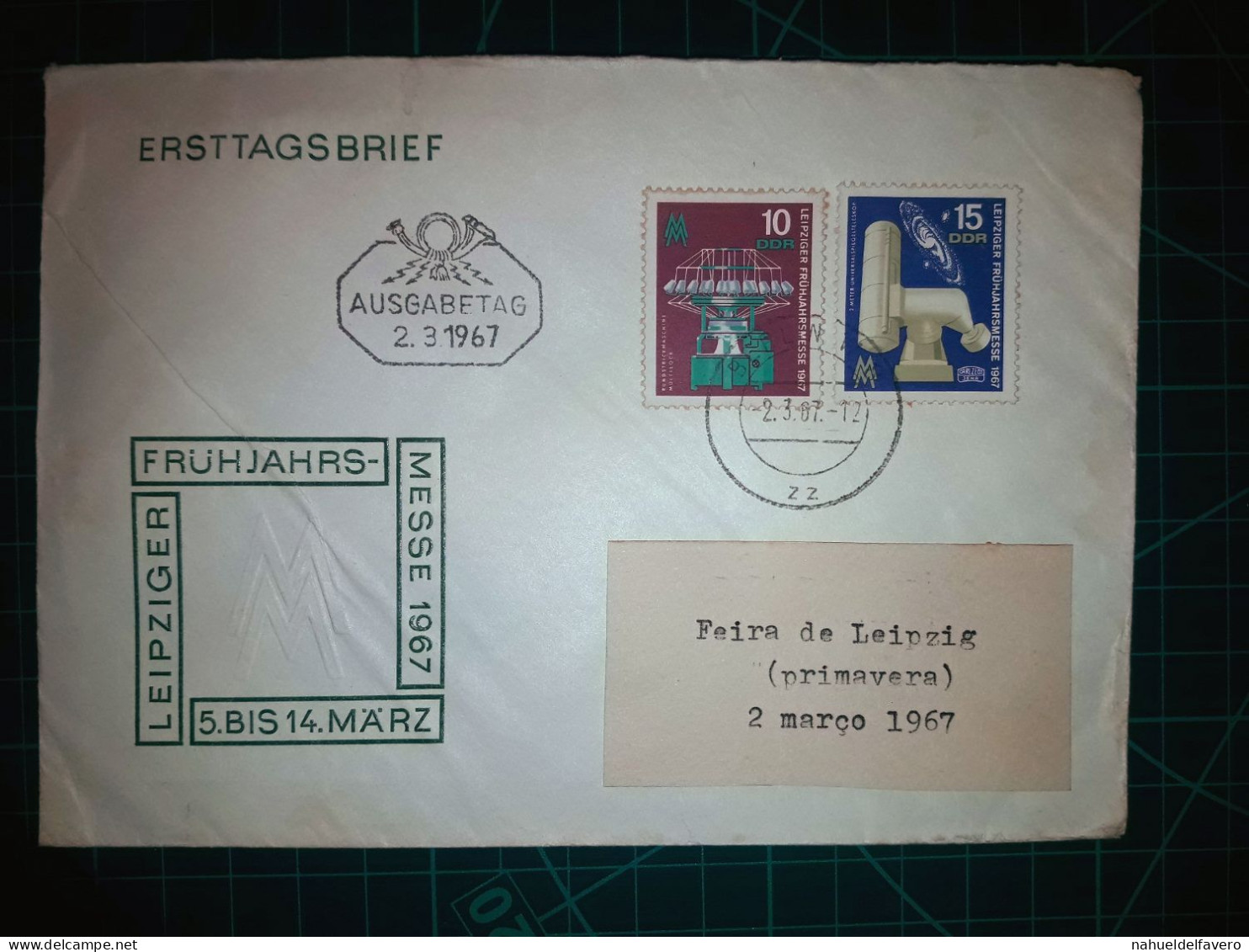 ALLEMAGNE (DDR); Enveloppe FDC Commémorant La "Messe Printanière De  Leipziger Du 6 Au 15 Mars" Avec Cachet Spécial Et V - Gebraucht