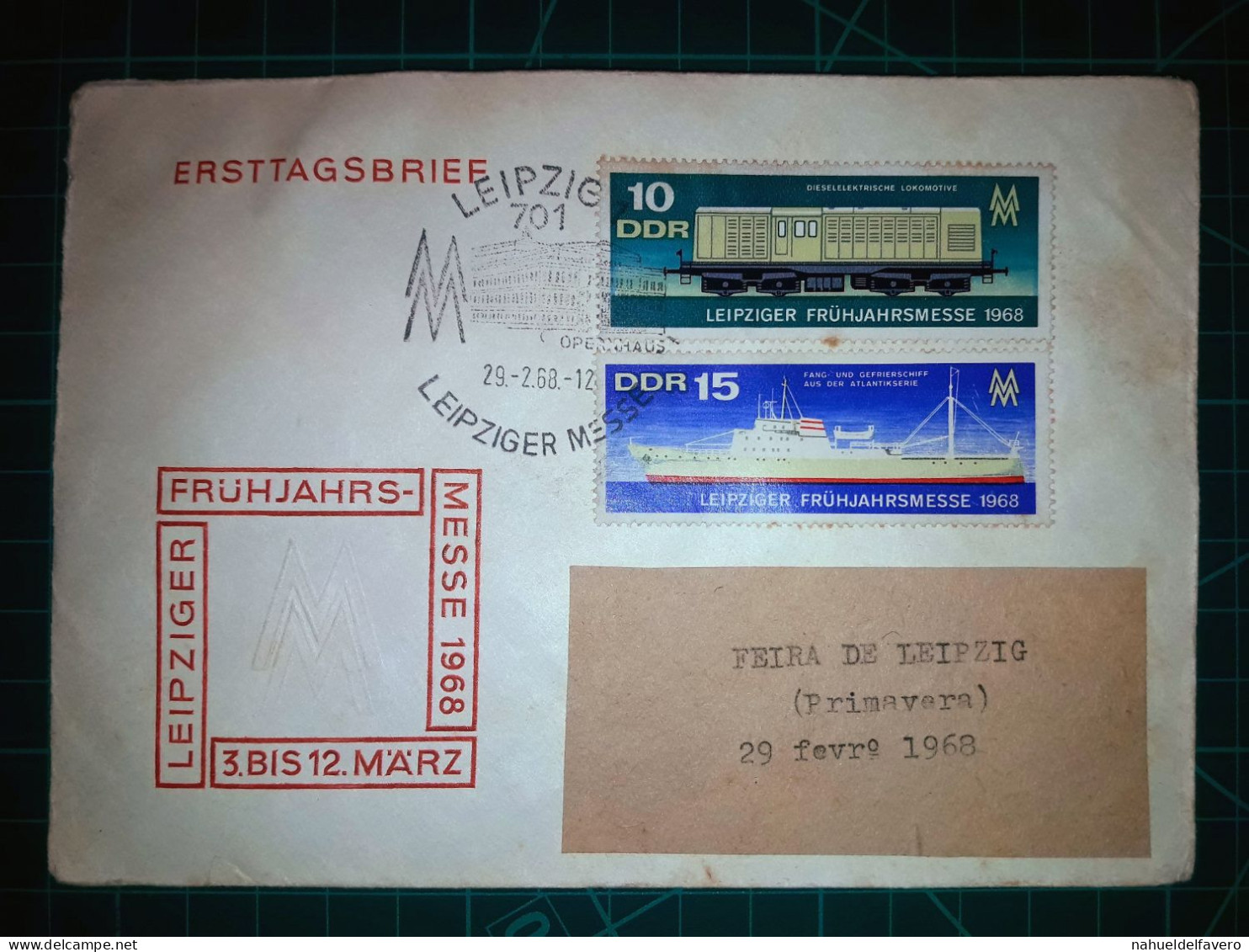 ALLEMAGNE (DDR); Enveloppe FDC Commémorant La "Messe Printanière De  Leipziger Du 6 Au 15 Mars" Avec Cachet Spécial Et V - Usados