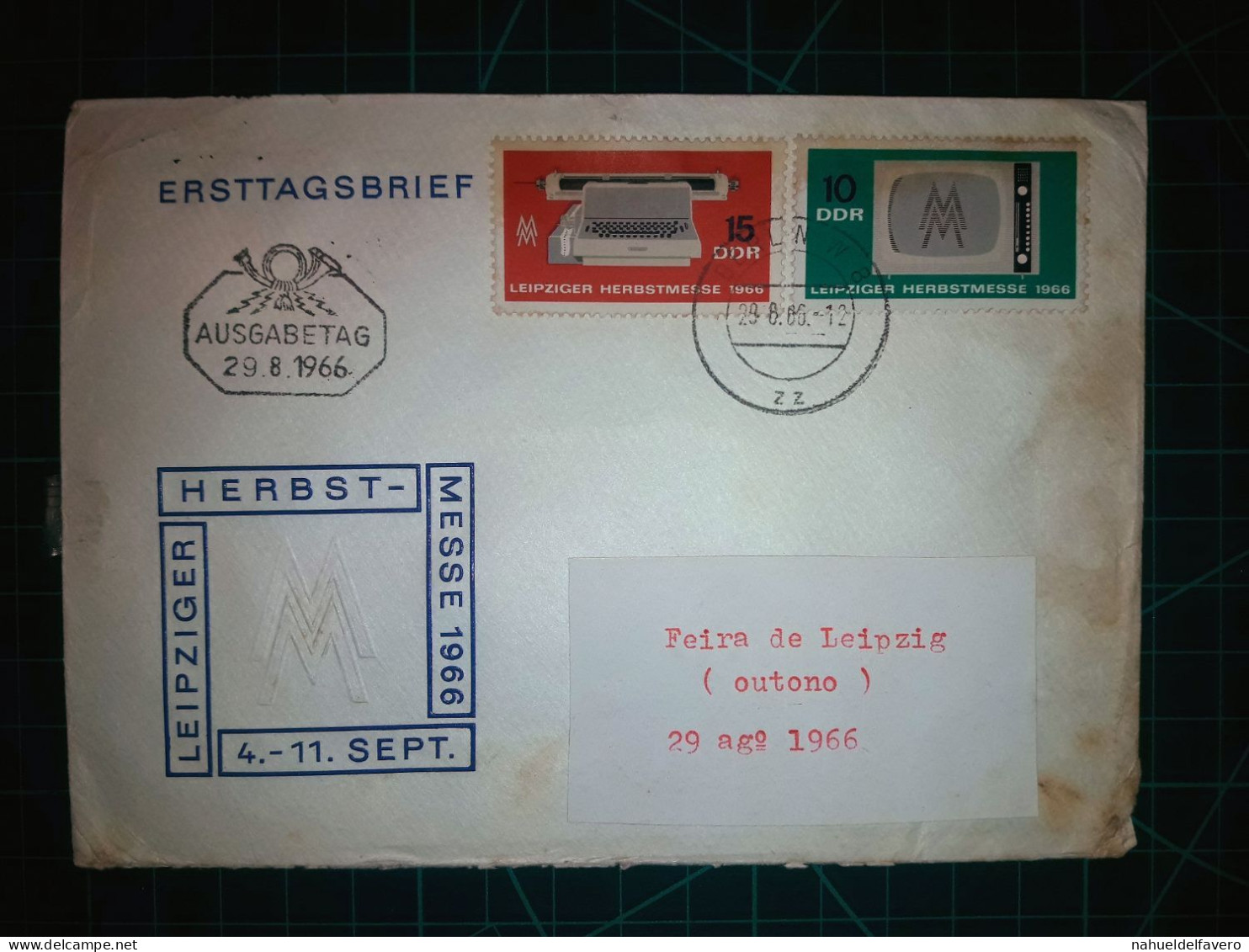 ALLEMAGNE (DDR); Enveloppe FDC Commémorative "Messe D'Automne De  Leipziger Du 1er Au 20 Septembre" Avec Cachet Spécial - Oblitérés