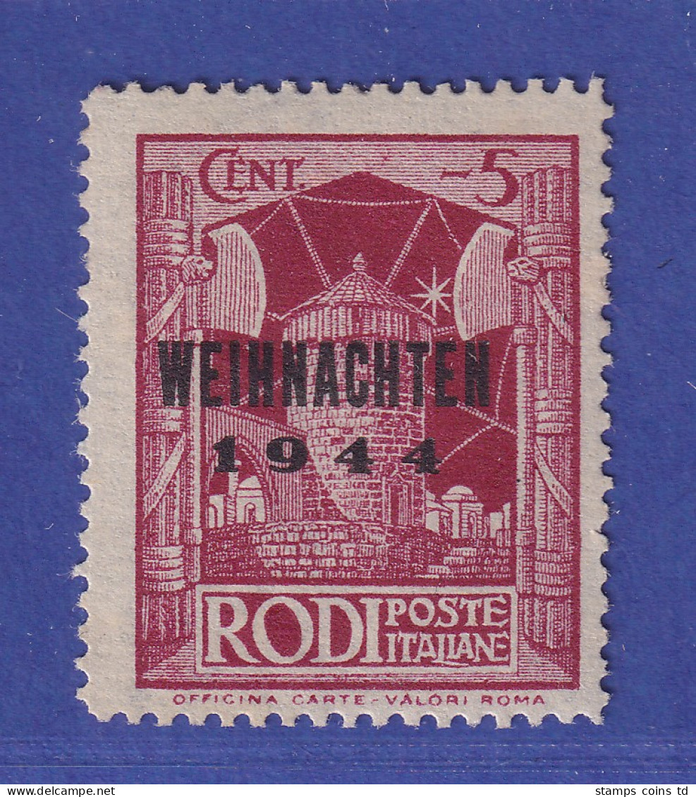 Dt. Reich 1944 Insel Rhodos Luft-Feldpostmarke Mi.-Nr.12 I Ungebraucht * - Feldpost World War II