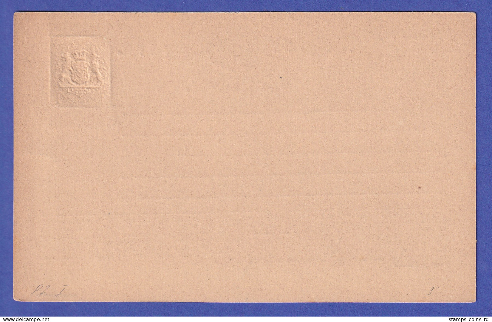 Bayern Ganzsache Postkarte Mi.-Nr. P2 I Postfrisch ** - Postal  Stationery