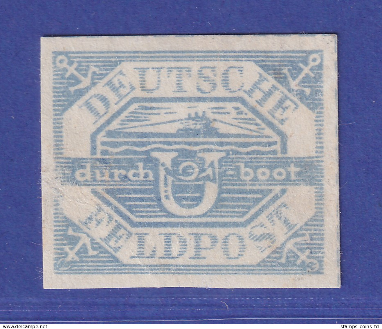 Dt. Reich 1945 Feldpostmarke Hela U-Boot-Post Mi.-Nr.13b (*)  ANSEHEN ! - Feldpost World War II