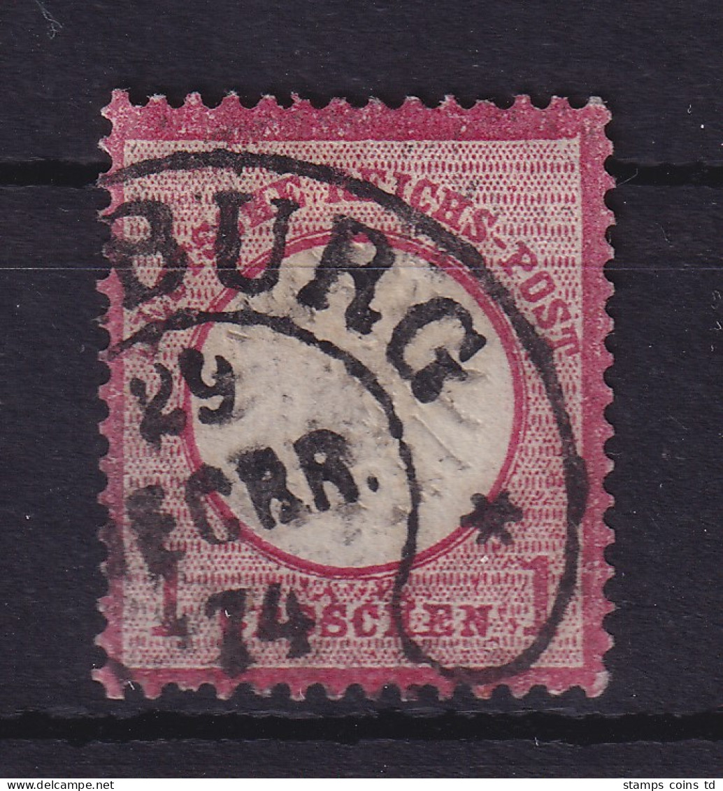 Dt. Reich 1872 Gr. Brustschild 1 Groschen Mi.-Nr. 19 Mit Hufeisen-O (HAM)BURG - Usados