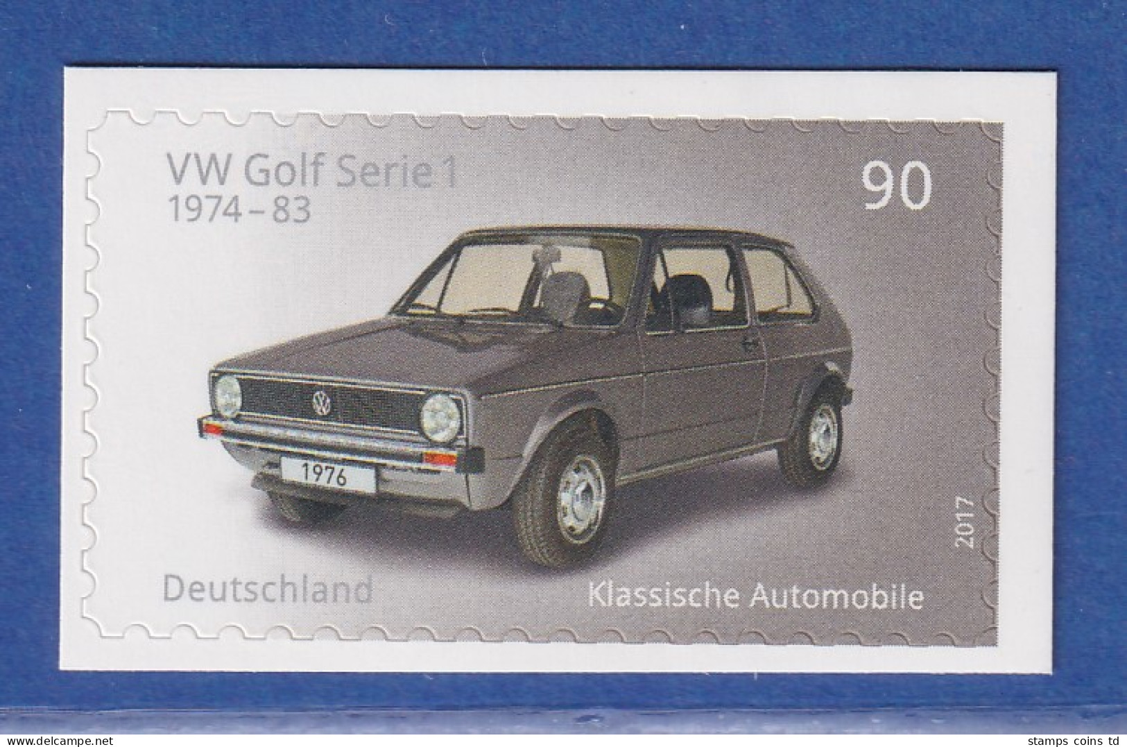 Bund 2017 Auto VW Golf  90Cent SELBSTKLEBEND Mi-Nr. 3301** - Other & Unclassified