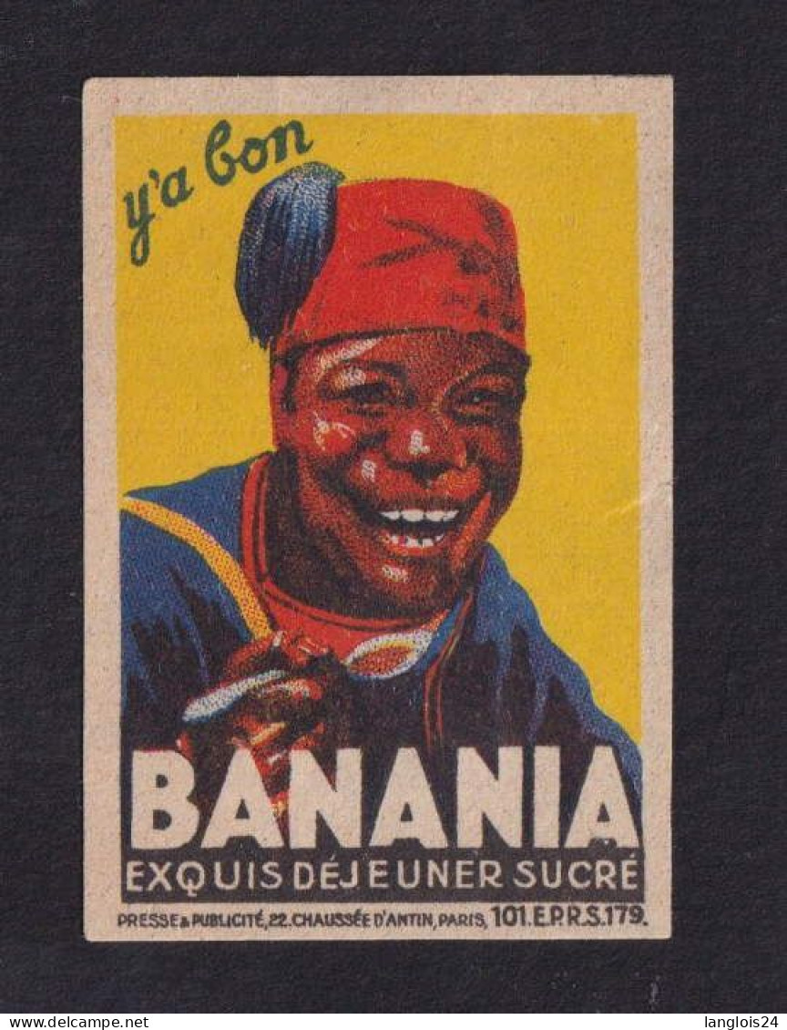 Ancienne  étiquette  Allumettes France   Banania Années 30 - Luciferdozen - Etiketten