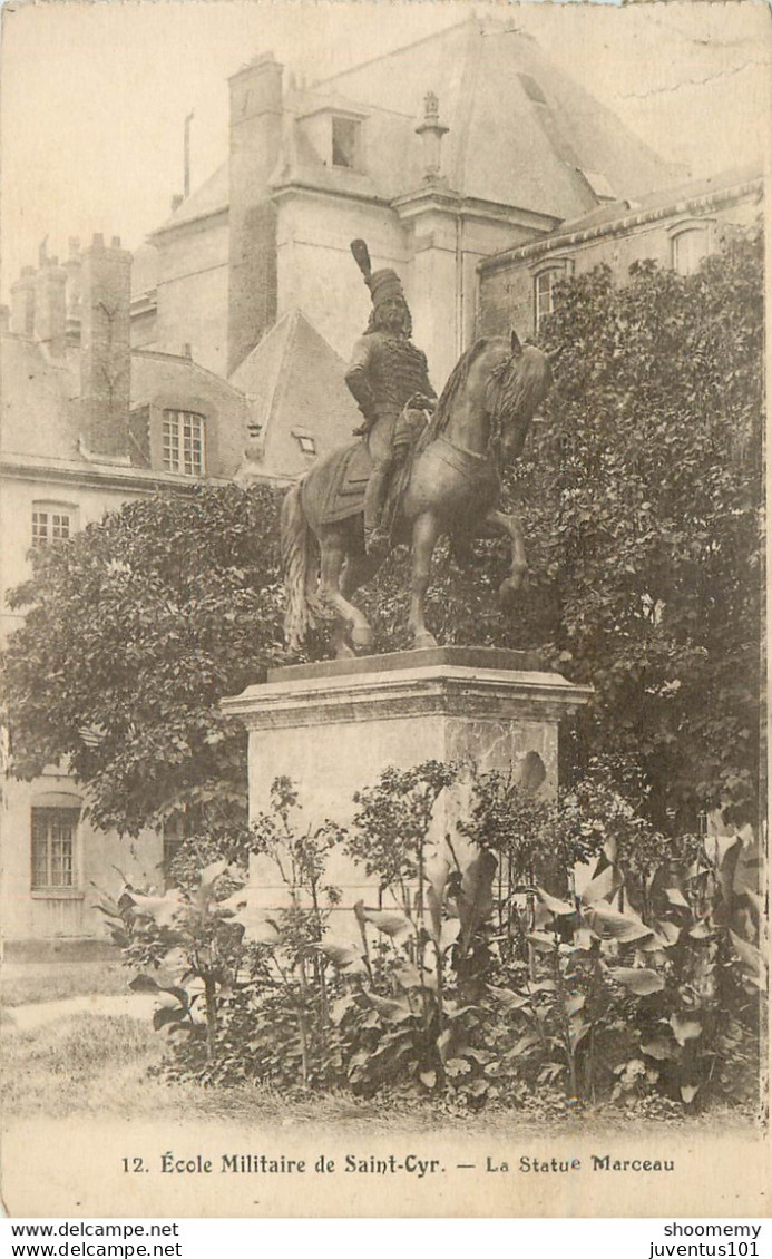 CPA Ecole Militaire De Saint Cyr-La Statue Marceau-N°12-Timbre     L1360 - St. Cyr L'Ecole