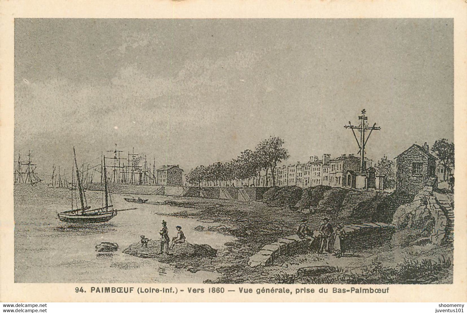 CPA Paimboeuf-Vers 1860-Vue Générale Prise Du Bas-94      L1617 - Paimboeuf