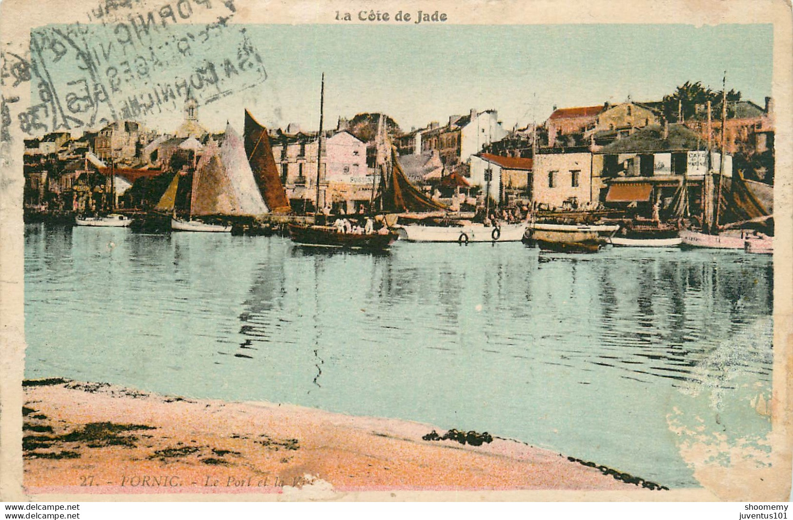CPA Pornic-Le Port Et La Ville-La Côte De Jade-27-Timbre       L1620 - Pornic