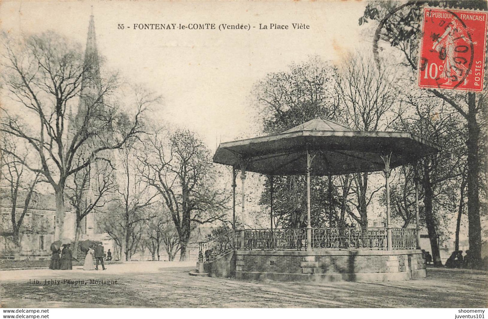 CPA Fontenay Le Comte-La Place Viète-55-Timbre       L2449 - Fontenay Le Comte