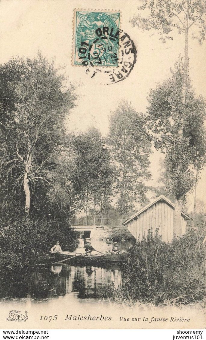 CPA Malesherbes-Vue Sur La Fausse Rivière-1075-Timbre        L2450 - Malesherbes