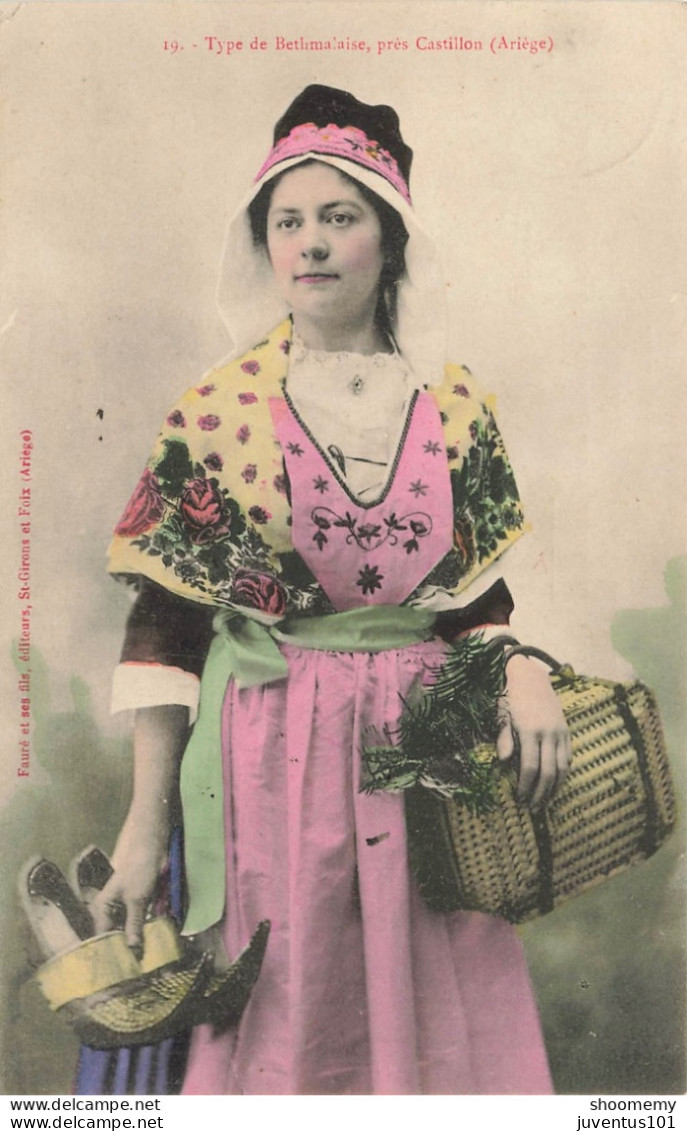 CPA Type De Bethmalaise Près Castillon-Costume-19-Timbre      L2451 - Personen