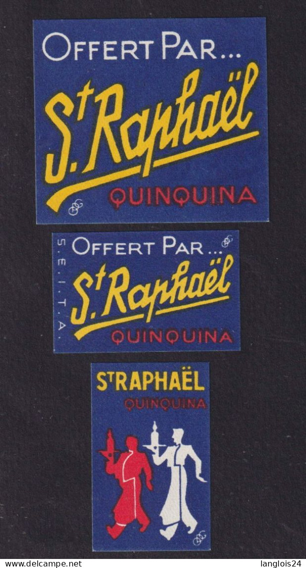 3 Ancienne  Petite étiquette  Allumettes France  Belgique St Raphaël  Années 30   Deux - Luciferdozen - Etiketten