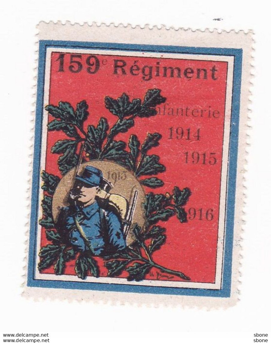 Vignette Militaire Delandre - 159ème Régiment D'infanterie - Militärmarken