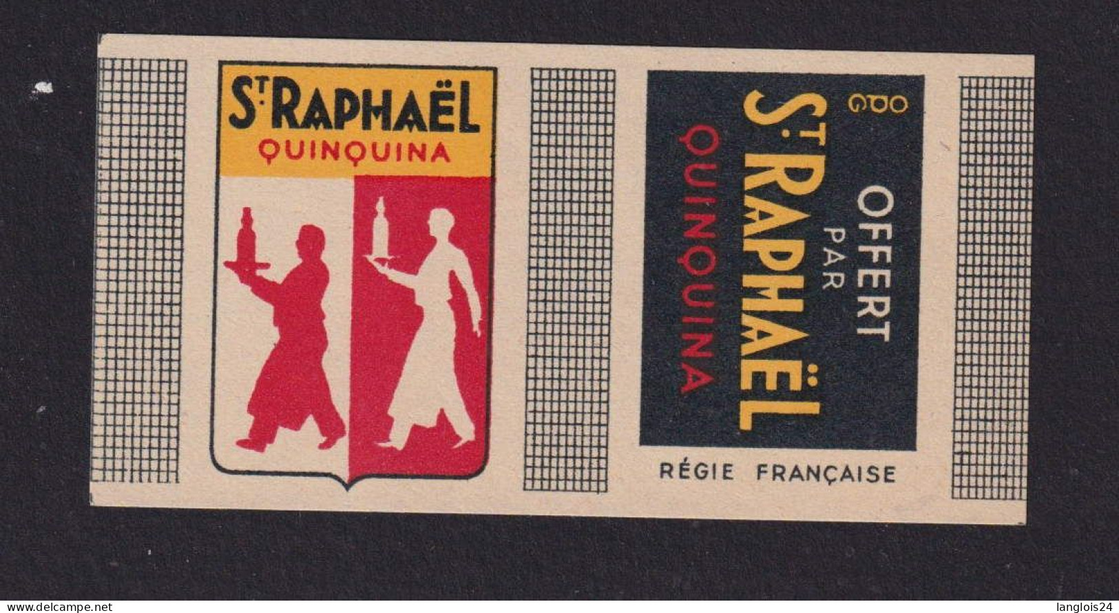 Ancienne  Petite étiquette  Allumettes France  Belgique St Raphaël  Années 30   Deux - Luciferdozen - Etiketten