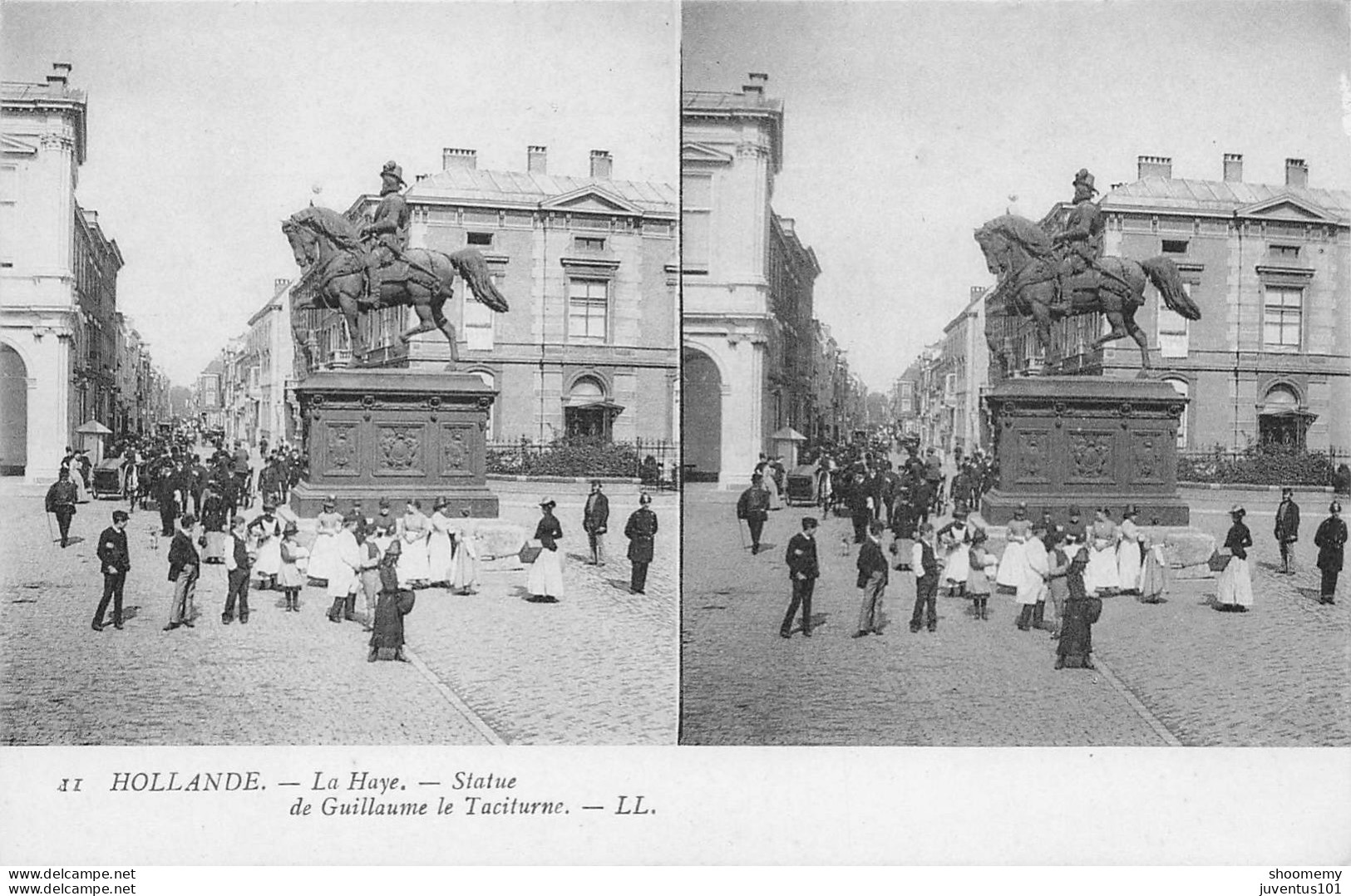 CPA Hollande-La Haye-Statue De Guillaume Le Taciturne-11-Carte Stéréoscopique          L2438 - Den Haag ('s-Gravenhage)