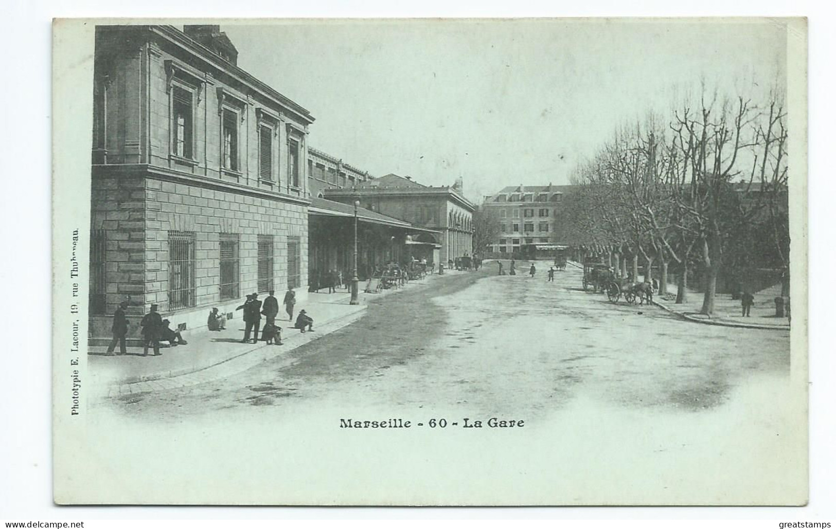 Postcard Railway Marseille -60-la Gare Unused France - Stations Without Trains