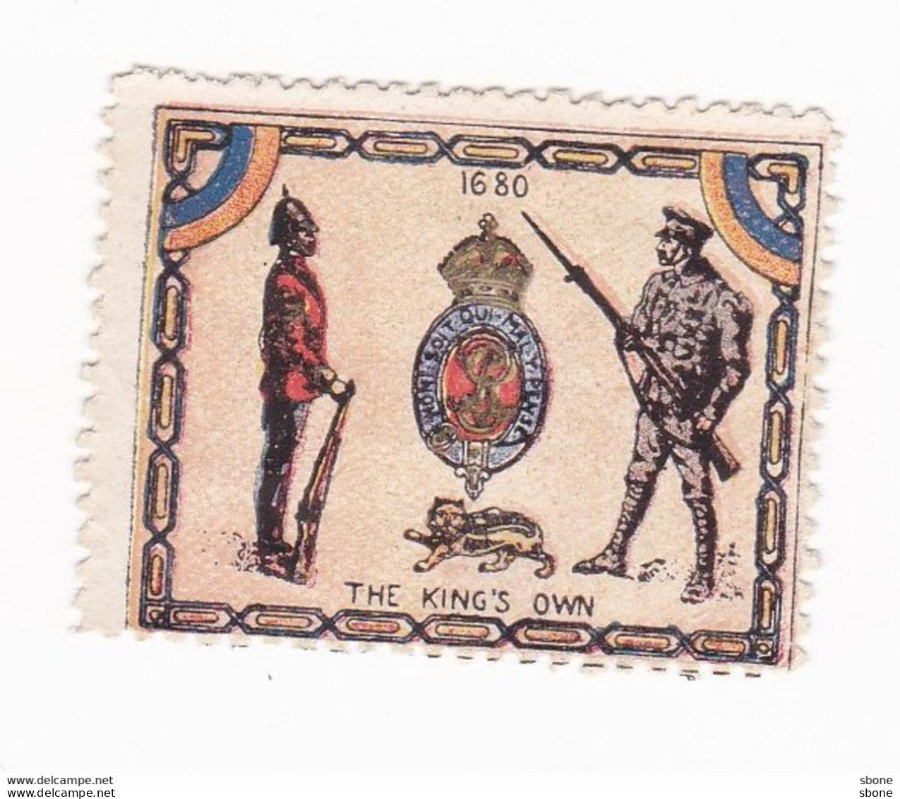 Vignette Militaire Delandre - Angleterre - King's Own - Militario