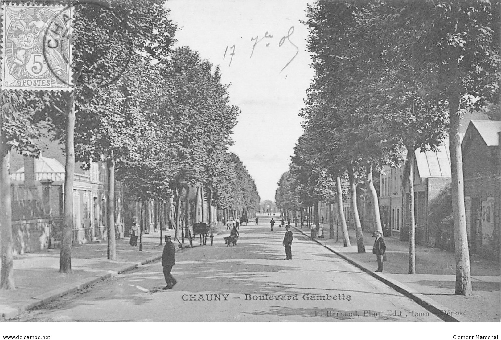CHAUNY - Boulevard Gambetta - Très Bon état - Chauny